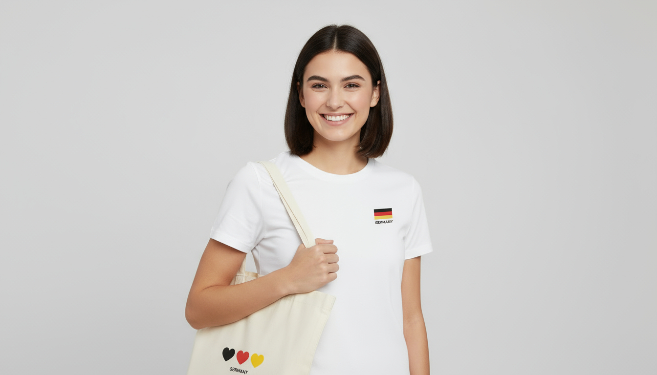 T-Shirt Baumwolle Deutschland bestickt