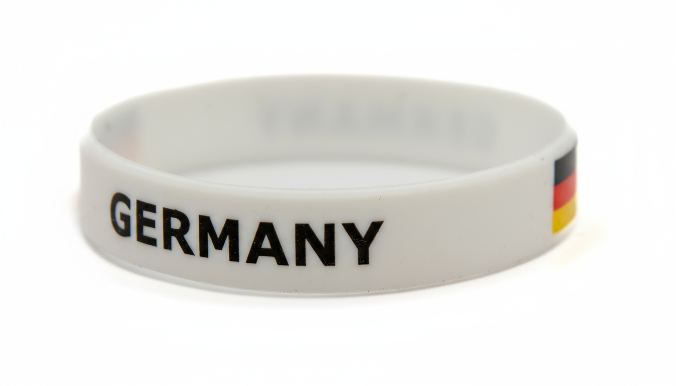Silikonarmband Germany weiß